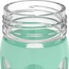 Lifefactory 16-Ounce Glass Water Bottle with Active Flip Cap and Protective Silicone Sleeve, Mint view 3