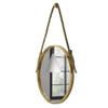Nordic Round Phnom Penh Wall Mount Mirror Bathroom Hanging Metal Framed Glass Mirror with Chain Rustic Accent Mirror (11.8''- 31.5'') view 1