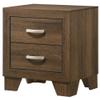 Acme Miquell Wooden 2-Drawer Bedroom Nightstand in Oak view 1