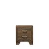 Acme Miquell Wooden 2-Drawer Bedroom Nightstand in Oak view 4