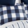 Levtex Home - Camden Quilt Set -King Quilt + Two King Pillow Shams - Buffalo Check in Navy and Cream - Quilt Size (106 x 92 in.) and Pillow Sham Size (36 x 20 in.) - Reversible Pattern - Cotton view 3