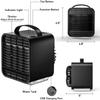 A&S Creavention Cube Portable Mini Air Conditioner Fan, Speeds, Small Evaporative Air Cooler Humidifier Purifier, Personal Quiet USB Rechargeable Mini Cooling AC (White) view 2