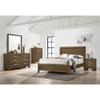 Acme Miquell Contemporary Wood Frame Bedroom Square Mirror in Oak view 2
