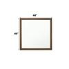 Acme Miquell Contemporary Wood Frame Bedroom Square Mirror in Oak view 3
