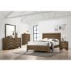 Acme Miquell Contemporary Wood Frame Bedroom Square Mirror in Oak view 4