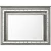 Acme Antares Rectangular Wooden Mirror with LED in Light Gray Oak view 1