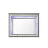 Acme Antares Rectangular Wooden Mirror with LED in Light Gray Oak view 2