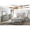Acme Antares Rectangular Wooden Mirror with LED in Light Gray Oak view 3