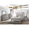 Acme Antares Rectangular Wooden Mirror with LED in Light Gray Oak view 4