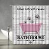 AMFD Dandelion Shower Curtain Black and White Inspirational Quotes and Dandelion in Pink Bathtub Art Prints Funny Gift for Farmhouse Kids Woman Rustic Fabric Bathroom Decor Set with Hooks (70"WX70"H) view 2