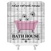 AMFD Dandelion Shower Curtain Black and White Inspirational Quotes and Dandelion in Pink Bathtub Art Prints Funny Gift for Farmhouse Kids Woman Rustic Fabric Bathroom Decor Set with Hooks (70"WX70"H) view 3