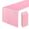 10 Packs 12 x 72 inches Pink Sequin Table Runner, Glitter Runner for Birthday Party Supplies Decorations Wedding Bachelorette Holiday Celebration Bridal Shower Baby Shower view 1