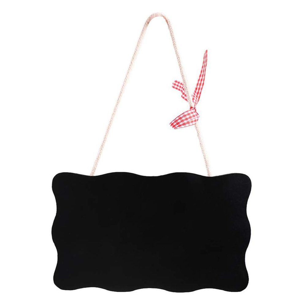 EXCEART Wooden Double Blackboard mini Chalkboard Signs Home dcor memo Board for wall mini Rectangle Chalkboard Blackboard Door Sign Wooden Bamboo Hanging Ornament