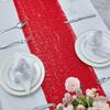 10 Packs 12 x 72 inches Red Sequin Table Runner, Glitter Runner for Birthday Party Supplies Decorations Wedding Bachelorette Holiday Celebration Bridal Shower Baby Shower view 4