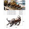 FFYUGO Wall Street Copper Bull Ornaments, Pure Copper Wenwan Collectibles, Auspicious Office Decoration Craft Ornaments, Office Desktop Gifts (Various Sizes),3 view 2