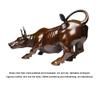 FFYUGO Wall Street Copper Bull Ornaments, Pure Copper Wenwan Collectibles, Auspicious Office Decoration Craft Ornaments, Office Desktop Gifts (Various Sizes),3 view 4