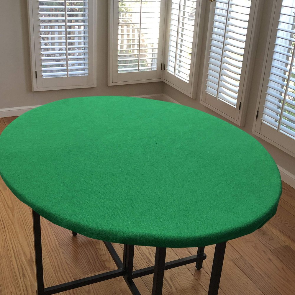 CAIT Chapman Home Collection Felt Game Table Cover with Elastic Band for 35"-45" Diameter Round, Hexagon or Octagonal Tables with Standard Thickness (Fitting 35"-45" Table)