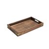 Serving Tray,Wood Serving Tray with Handles,Japan Style Retro Tea Tray Burning Paulownia Wood Dinner Plates,Snack Plate for Breakfast,Dinner,Coffee Table,Restaurants view 1
