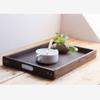 Serving Tray,Wood Serving Tray with Handles,Japan Style Retro Tea Tray Burning Paulownia Wood Dinner Plates,Snack Plate for Breakfast,Dinner,Coffee Table,Restaurants view 2