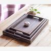 Serving Tray,Wood Serving Tray with Handles,Japan Style Retro Tea Tray Burning Paulownia Wood Dinner Plates,Snack Plate for Breakfast,Dinner,Coffee Table,Restaurants view 3