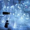 LoveNite Wine Bottle Lights with Cork, Battery Operated 9 Pack 20 LED Cork Shape Silver Wire Fairy Mini String Lights(No Bottles) for DIY, Party, Decor, Christmas, Halloween,Wedding (9, Cool White) view 2