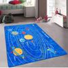 Solar Planet System Printed Contemporary Kids Area Rug (8 Feet X 10 Feet) view 1