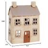 Village Pottery Ceramic Tealight Holder, Beige Grey Brown House Candle Holder Ornament for Christmas view 2