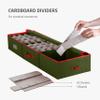 ZOBER Underbed Christmas Ornament Storage Box - Stores 120 3" Ornaments, With Dividers - Tear Proof 600D Oxford Fabric, Ornament Organizer Storage Box, Durable Christmas Containers Holder - Green view 4