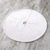 48" Snowy Burlap Christmas Tree Skirt with Doily Cloth view 3