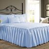 Bedding Empire 15" Drop 3 Piece Quilted Dust Ruffle Bed Skirt/Bed Spread with Pillowsham 100% Egyptian Cotton 500 TC Baby Blue Twin XL Size view 1