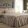Bedding Empire 25" Drop 3 Piece Quilted Dust Ruffle Bed Skirt/Bed Spread with Pillowsham 100% Egyptian Cotton 500 TC Taupe Twin XL Size view 1