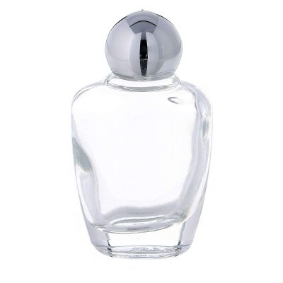 Holy Water Glass Container, 15 ml with Silver Cap (50 pcs Pack)