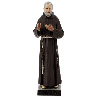 Padre Pio Statue, 82 cm Colored Fiberglass