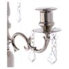 Candle Holder 3 Branches 55 cm Tall, Nickel view 2