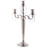 Candle Holder 3 Branches 55 cm Tall, Nickel view 3