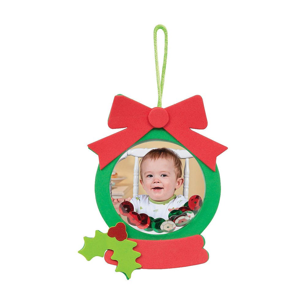 Fun Express Snowglobe Photo Ornament CK-12 - Craft Kits - 12 Pieces