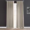 1 Piece Modern Taupe Grey Faux Linen Curtains | Beautifully Drape Luxurious Textured Weave Textured 50 X 108 Inch Curtains | Light-Filtering Polyester Sophisticated Rod Pocket Living Room Curtains view 1