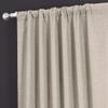 1 Piece Modern Taupe Grey Faux Linen Curtains | Beautifully Drape Luxurious Textured Weave Textured 50 X 108 Inch Curtains | Light-Filtering Polyester Sophisticated Rod Pocket Living Room Curtains view 2