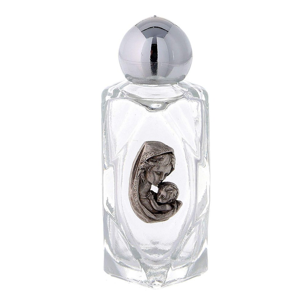 15 ml Holy Water Bottle Mary and Child, in Glass (50 Piece Pack)