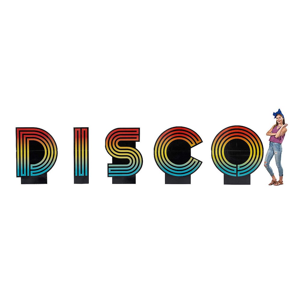 Fun Express Disco Letters Stand UPS - Party Decor - 5 Pieces