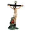 Holyart Jesus on The Cross with Mary at his feet Scene 9 cm view 3