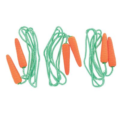 Easter Carrot Jump Ropes - Toys - 12 Pieces