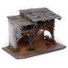 Holyart Nativity Stable, Luhe Model in Wood with Lights and fire, for 14-15 cm Nativity view 3