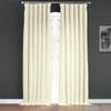 1 Piece Modern Gravity Ivory Faux Linen Curtains | Beautifully Drape Luxurious Textured Weave Textured 50 X 96 Inch Curtains | Light-Filtering Polyester Sophisticated Rod Pocket Living Room Curtains view 1