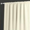 1 Piece Modern Gravity Ivory Faux Linen Curtains | Beautifully Drape Luxurious Textured Weave Textured 50 X 96 Inch Curtains | Light-Filtering Polyester Sophisticated Rod Pocket Living Room Curtains view 2