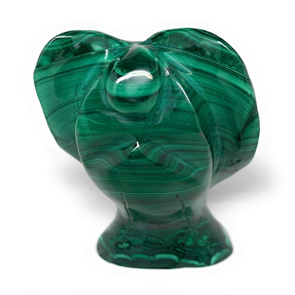 WatanGems 136g, 2.6"x1.5"x1.1" Hand Carved Natural Solid Malachite Angel Figurines from Congo, B7297