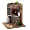 Holyart Corner Brick Oven Figurine with LED Flame, 15x15x15 cm 10-12 cm Nativity view 2
