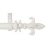 A&F Rod Dcor - Arrowhead 1" Faux Wood Curtain Rod 120-170 inch - Pearl White view 2