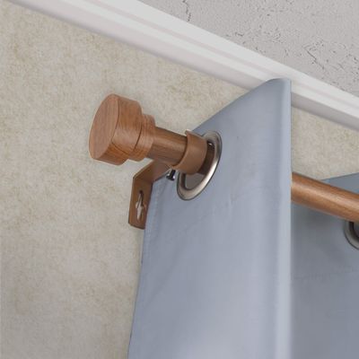 A&F Rod Dcor - Fez 1" Faux Wood Curtain Rod 120-170 inch - Chestnut