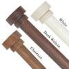 A&F Rod Dcor - Fez 1" Faux Wood Curtain Rod 120-170 inch - Chestnut view 3